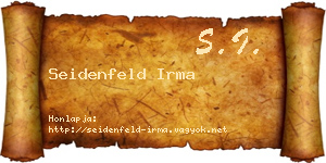 Seidenfeld Irma névjegykártya